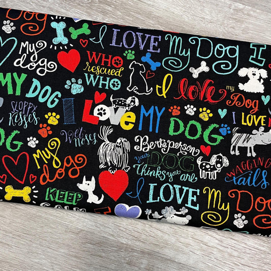 Dog Fabric - I love my dog