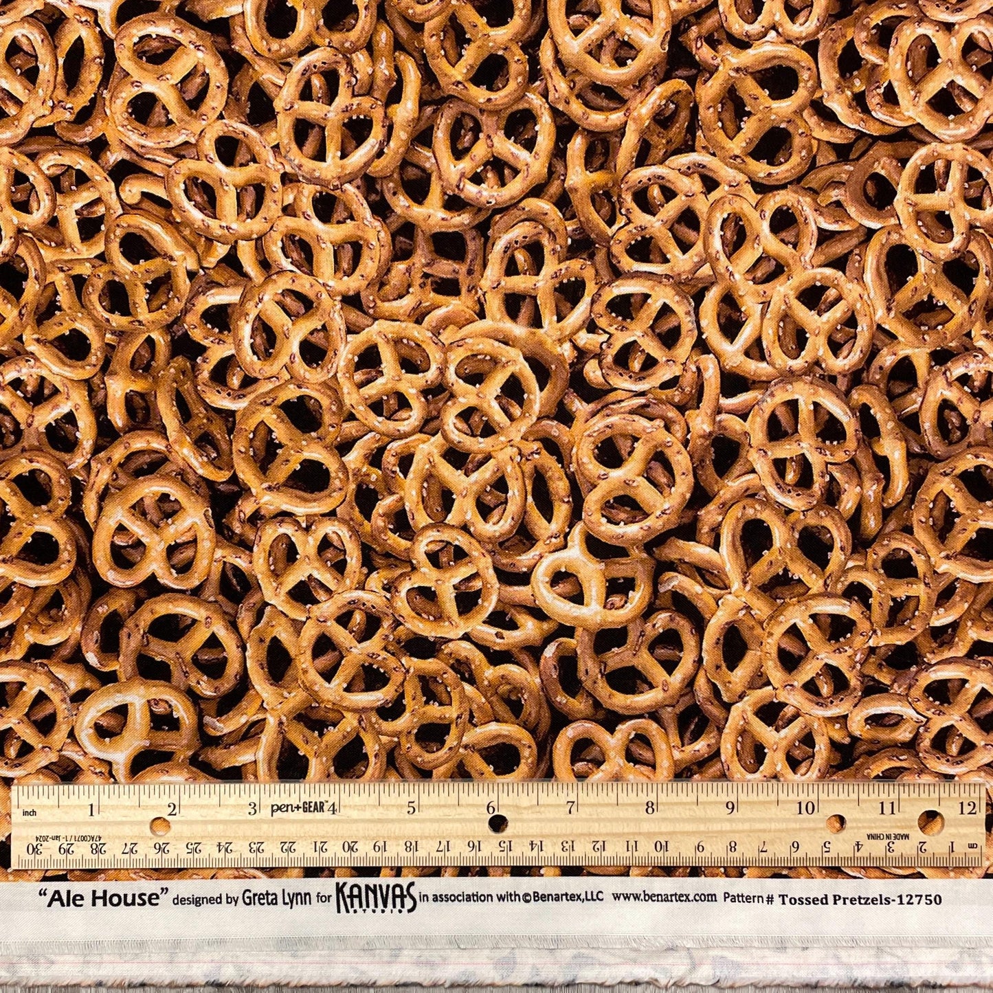 Benartex Pretzel Fabric - Ale House Collection - 100% Cotton