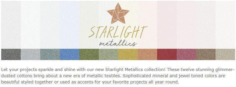 Starlight Metallics - Gunmetal - Quilting Cotton - Maywood Studio - MASM1000-K2 - Dark Grey