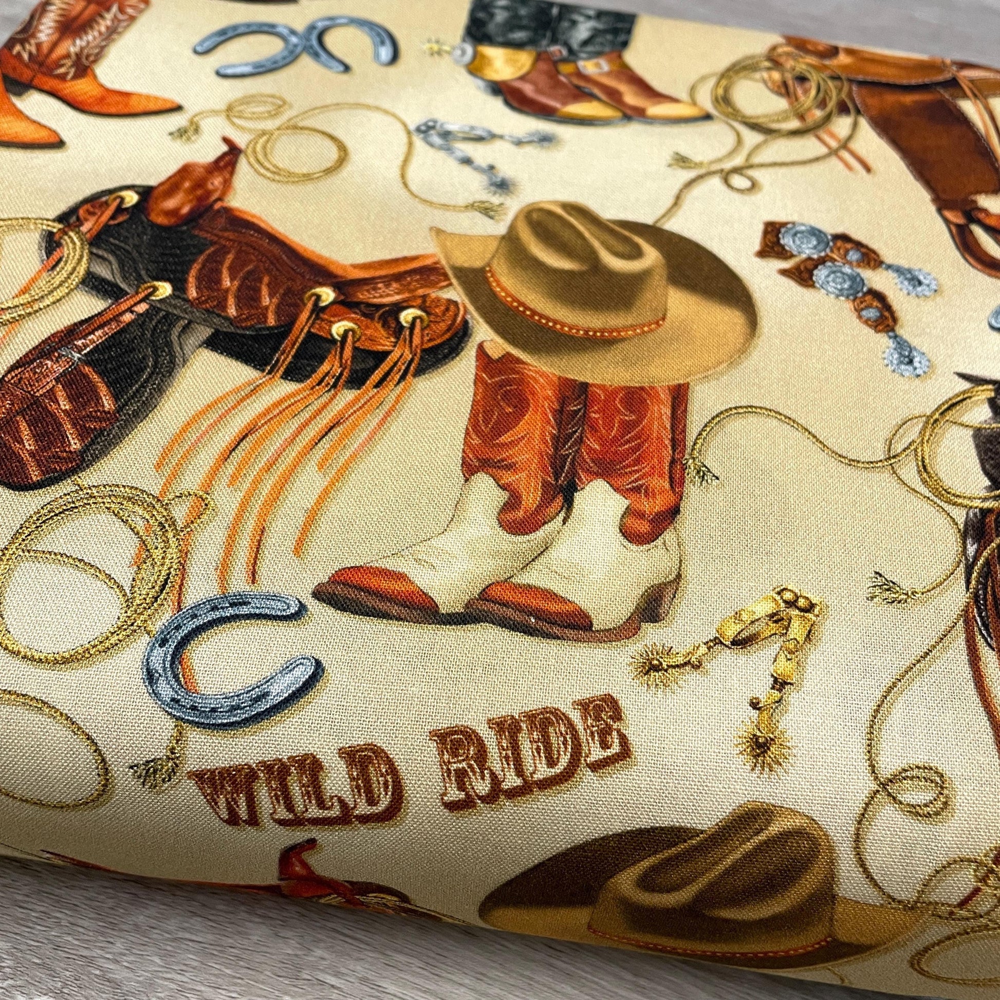 Western Ways Yellowstone Fabric - Kanvas Studios for Benartex - 100% Cotton - Cowboy Rodeo Country Material