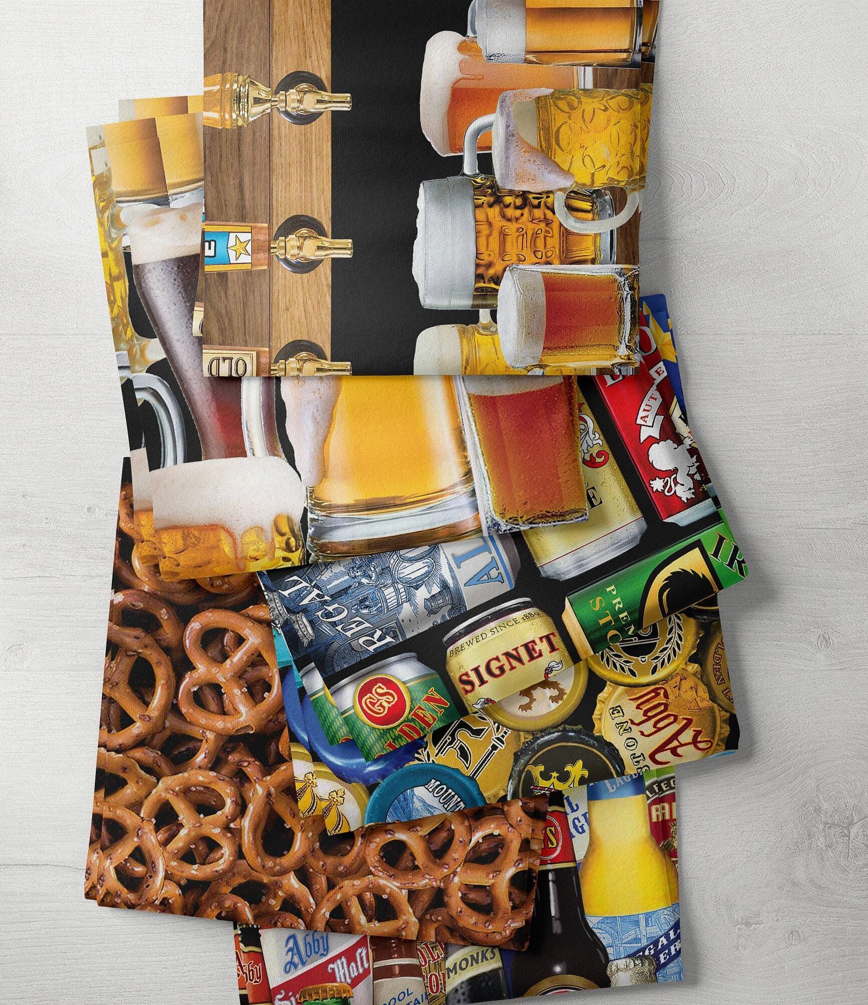 Benartex Pretzel Fabric - Ale House Collection - 100% Cotton