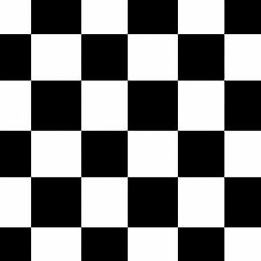 Checkerboard fabric - 1" check - 100% cotton - race car checkered flag - Oasis - black and white check
