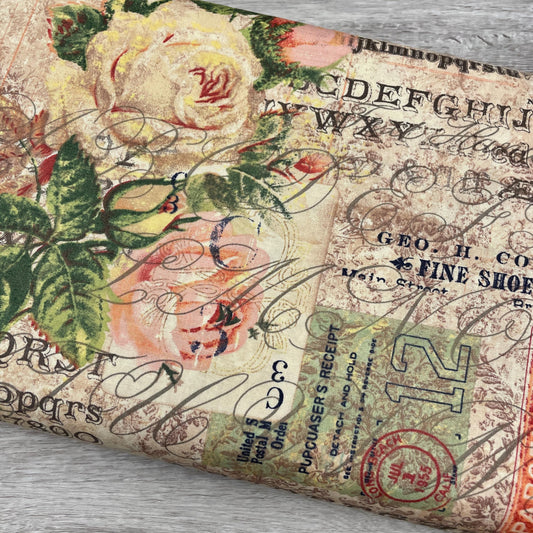Tim Holtz Rose Parcel - Multi - 100% Cotton Fabric - FreeSpirit - Eclectic Elements - Foundations Collection