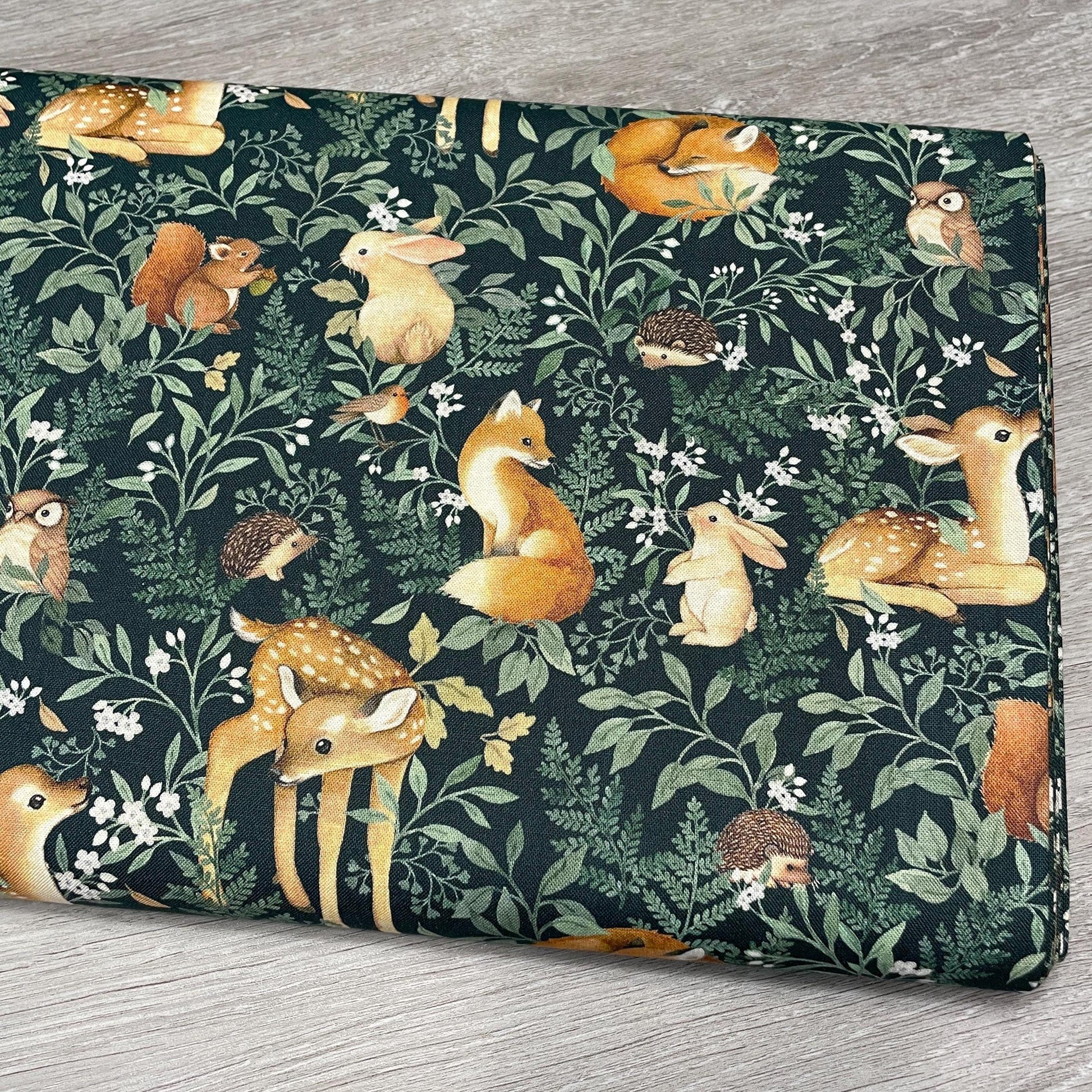 Forest Animal fabric - Dear Stella - Little Fawn & Friends - 100% Cotton - DNS1908 - Baby Woodland creatures forest animal material