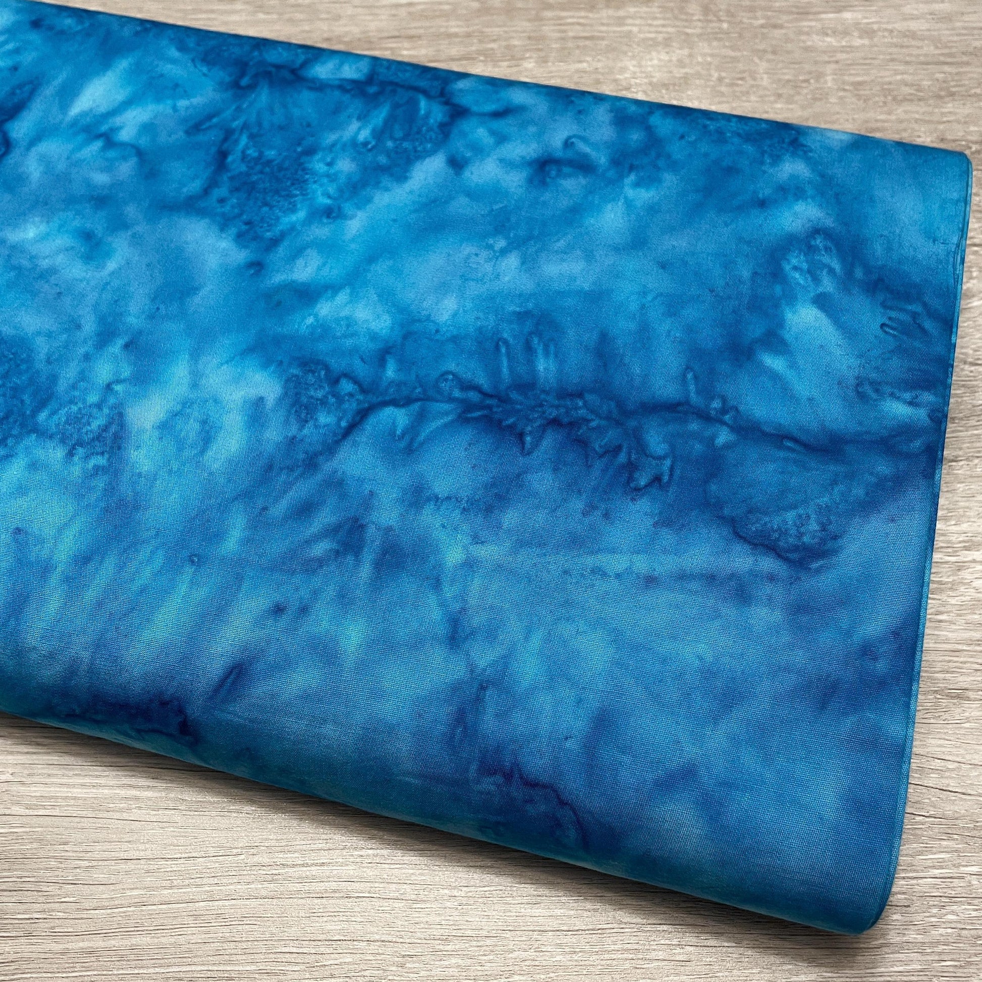 Hoffman Bali Batik Fabric - 1895-61 Turquoise - 100% Cotton - Watercolors