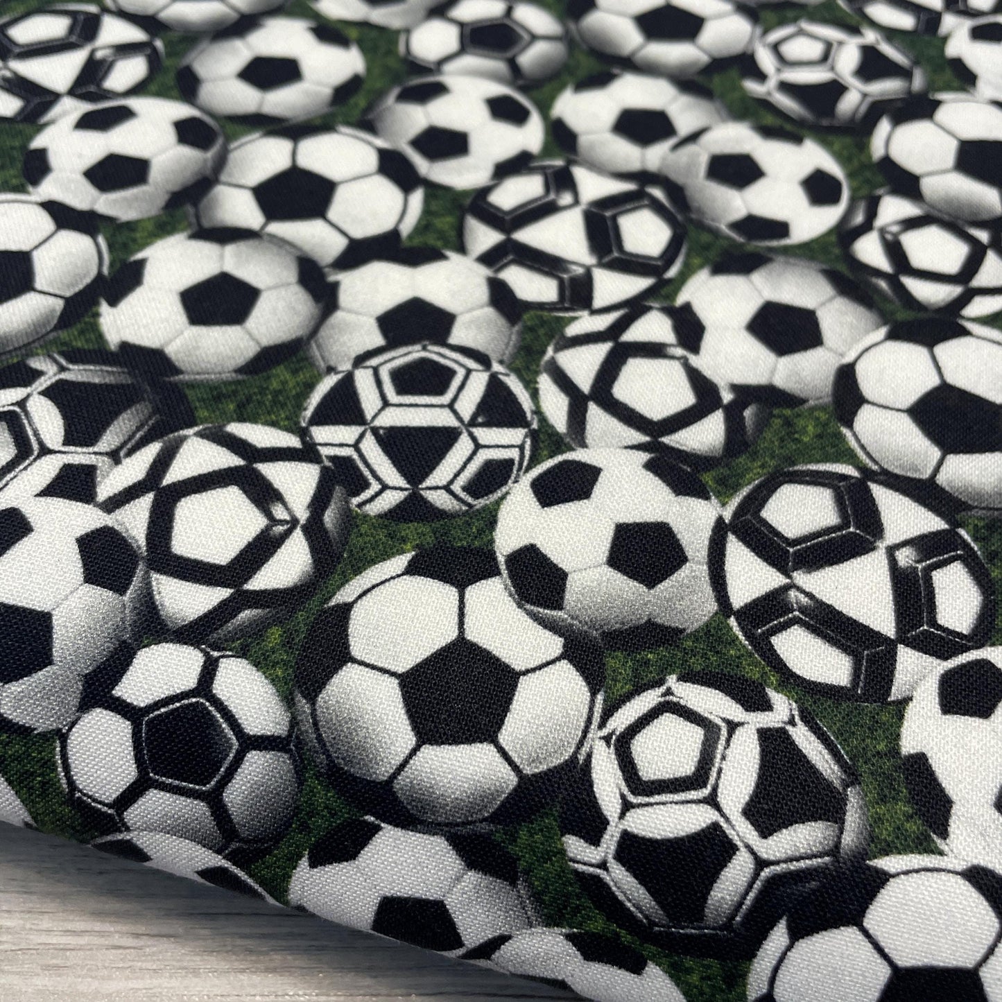 Soccer Fabric - Game Day 59-5121 - Oasis Fabrics - 100% Cotton - Quilting Cotton - Sports Fabric - Black and White Soccer ball