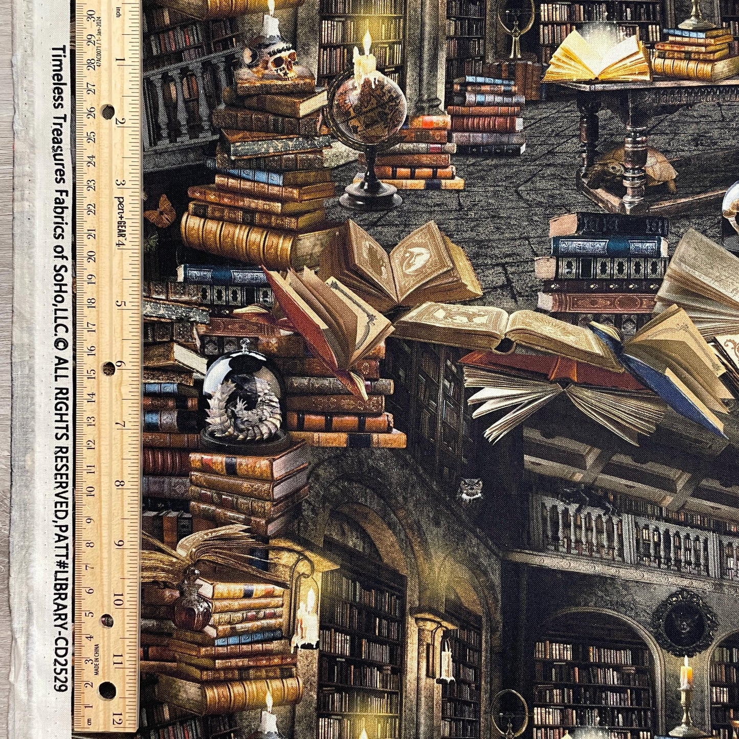 Magic Haunted Library Fabric - 100% Cotton