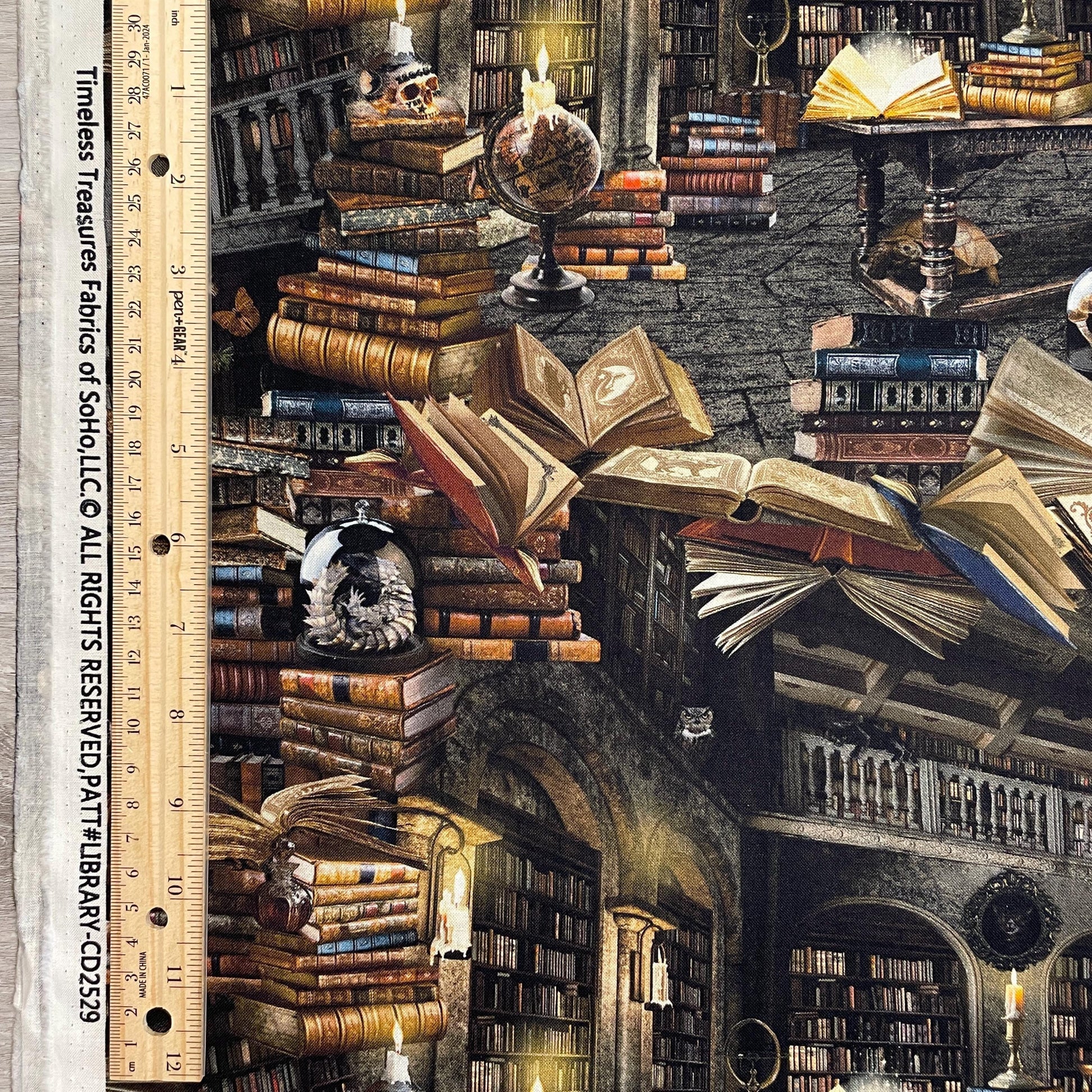 Magic Haunted Library Fabric - 100% Cotton