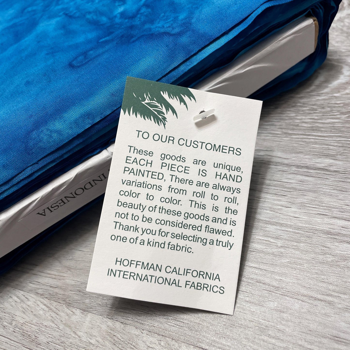 Hoffman Bali Batik Fabric - 1895-61 Turquoise - 100% Cotton - Watercolors