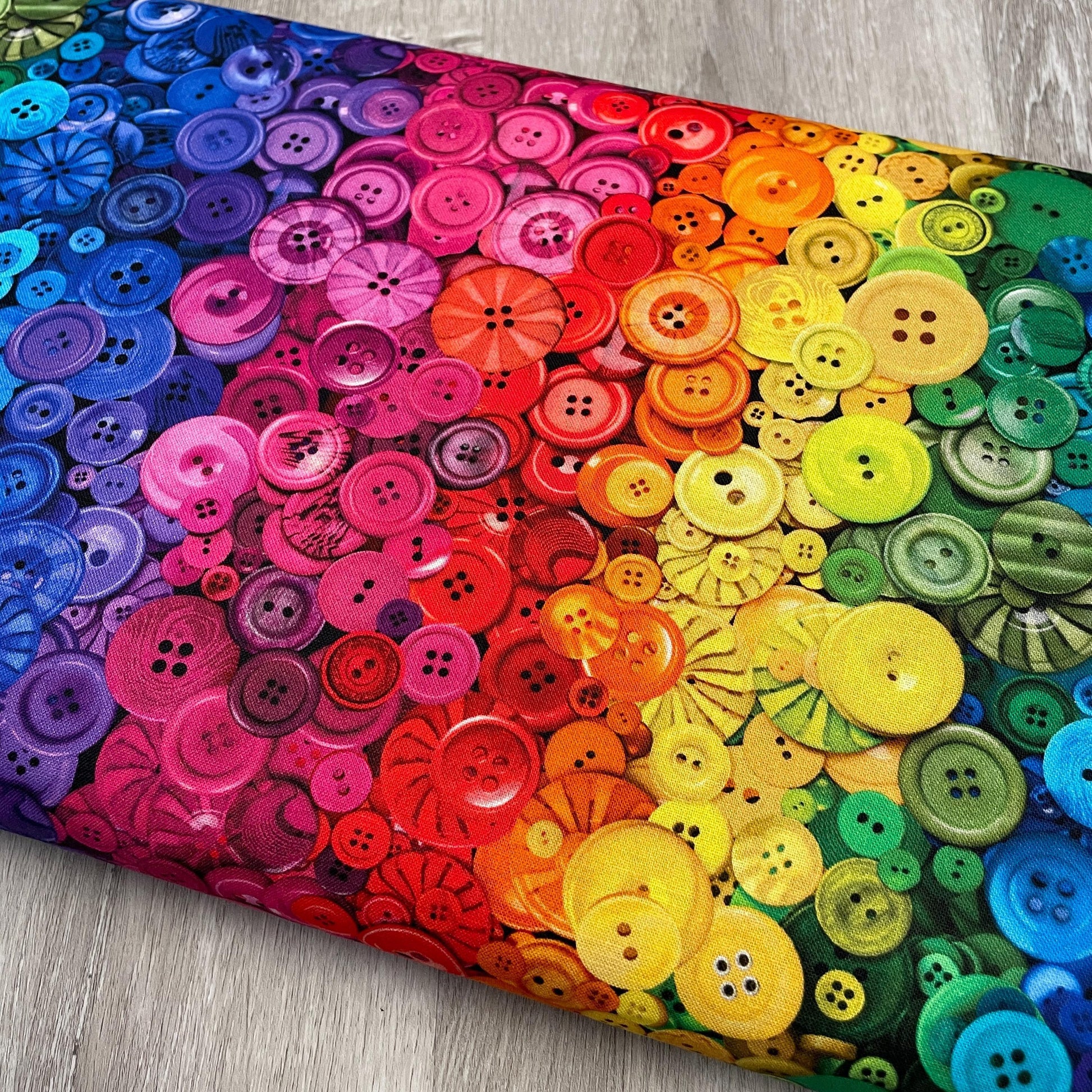 Ombre Sewing Supply Fabric - Timeless Treasures - 100% Cotton - Sewing Room Collection - Zipper Buttons