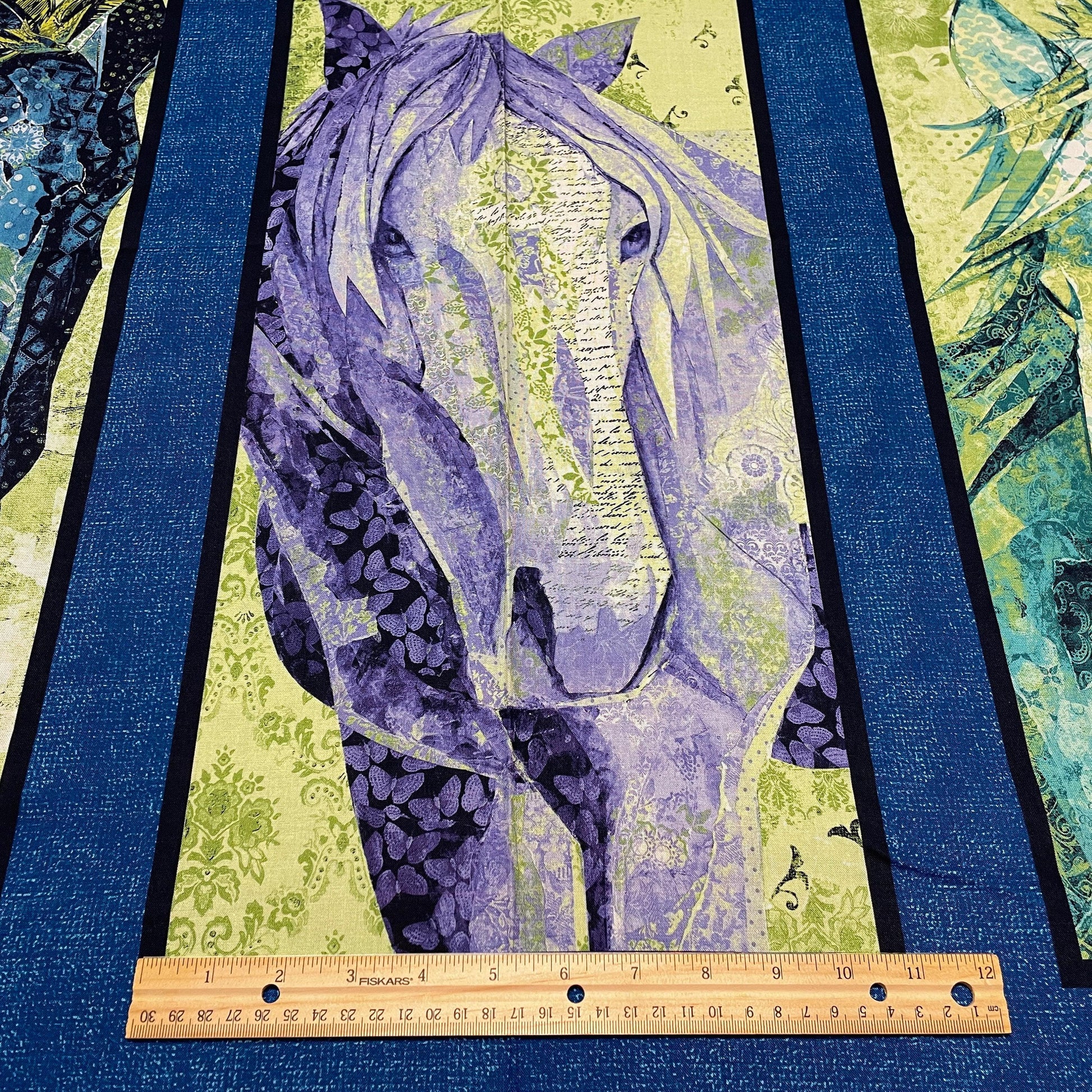 Horse Panel - Measures 25" x 21.25" - Dream Horses - Studio E - Quilting Cotton