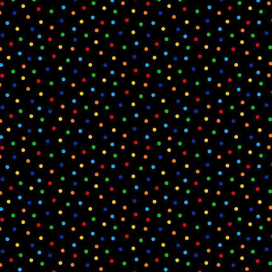 Rainbow Polka Dot Fabric - Small dot - Timeless Treasures - 100% cotton - CD1960