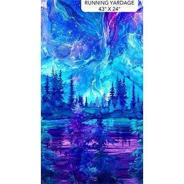 Arctic Panel - Blue Multi - 24" wide x 43" tall - 100% Cotton - Northcott - Illuminations Collection - Deborah Edwards and Melanie Samra DP27001-46