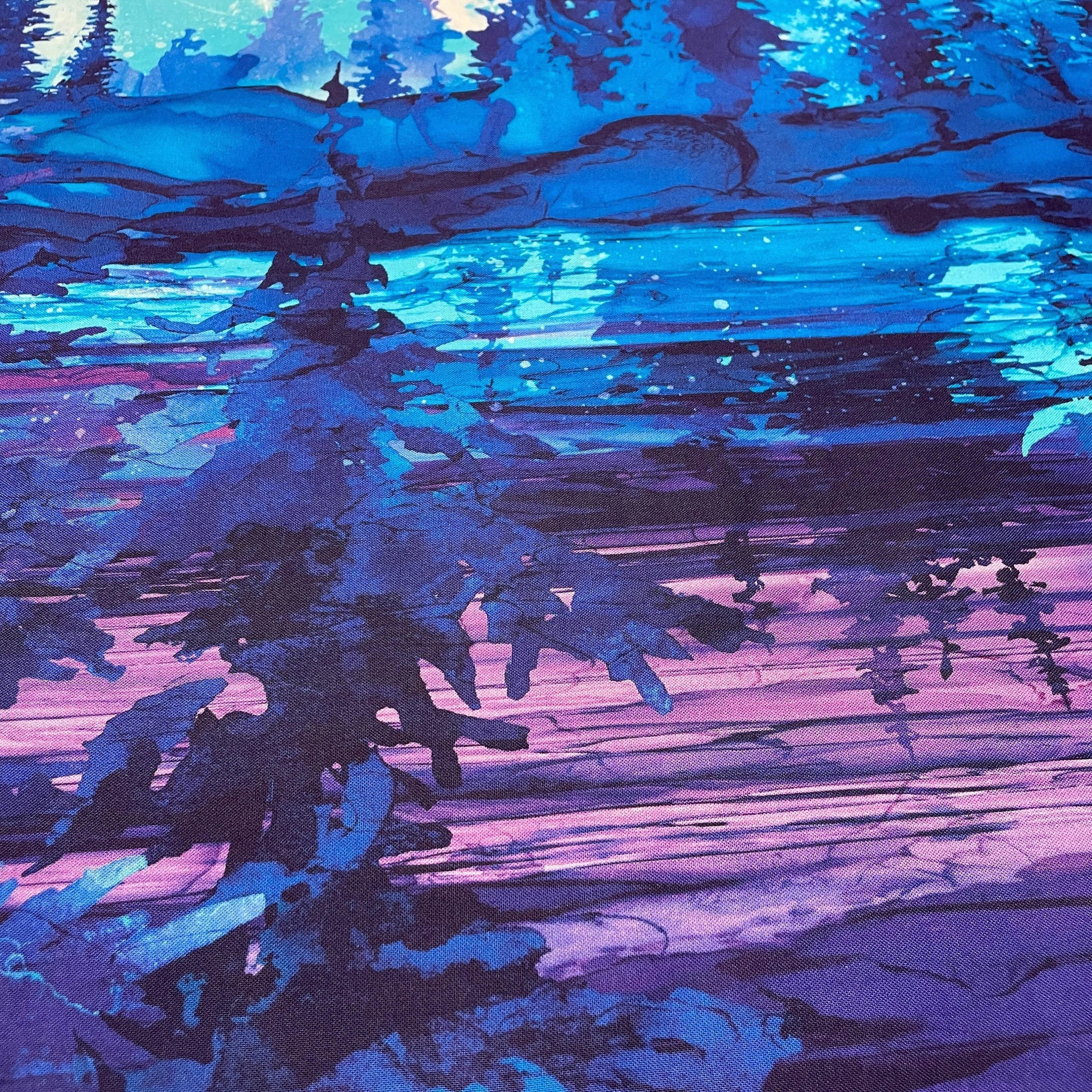 Arctic Panel - Blue Multi - 24" wide x 43" tall - 100% Cotton - Northcott - Illuminations Collection - Deborah Edwards and Melanie Samra DP27001-46