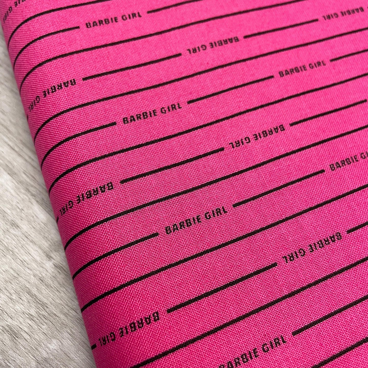 Barbie Fabric - Barbie Girl Stripe - Hot pink
