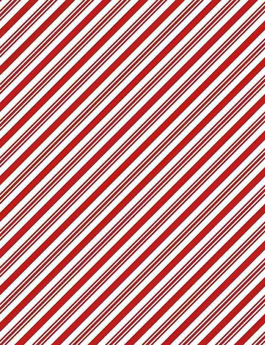 Candy Cane Diagonal Red Stripes Fabric - Timeless Treasures - 100% Cotton - CD1465