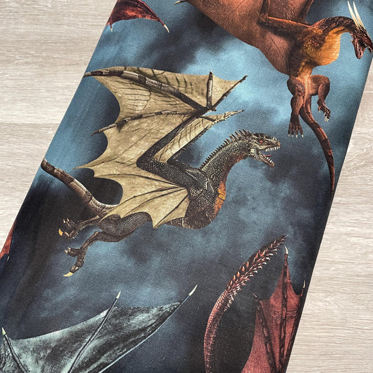 Dragon's Battle Fabric - Timeless Treasures - 100% Cotton - Dragon's Lair Collection