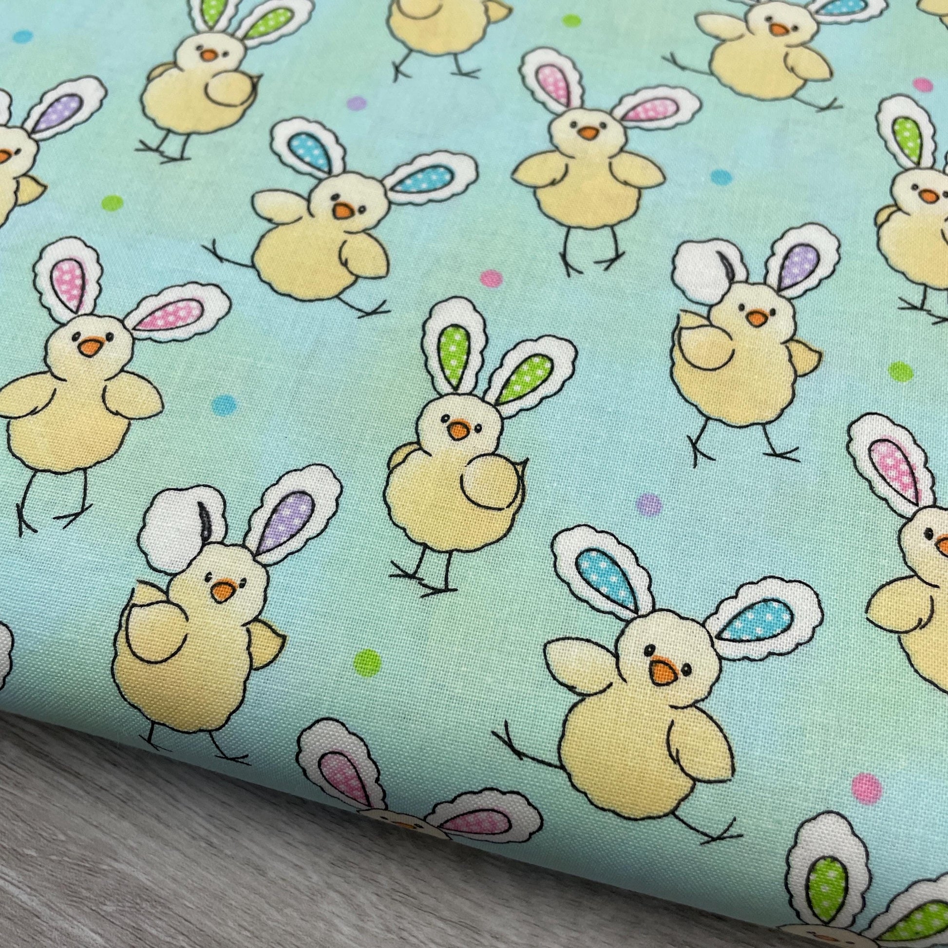 Chicks with Bunny Ears Fabric - Discontinued