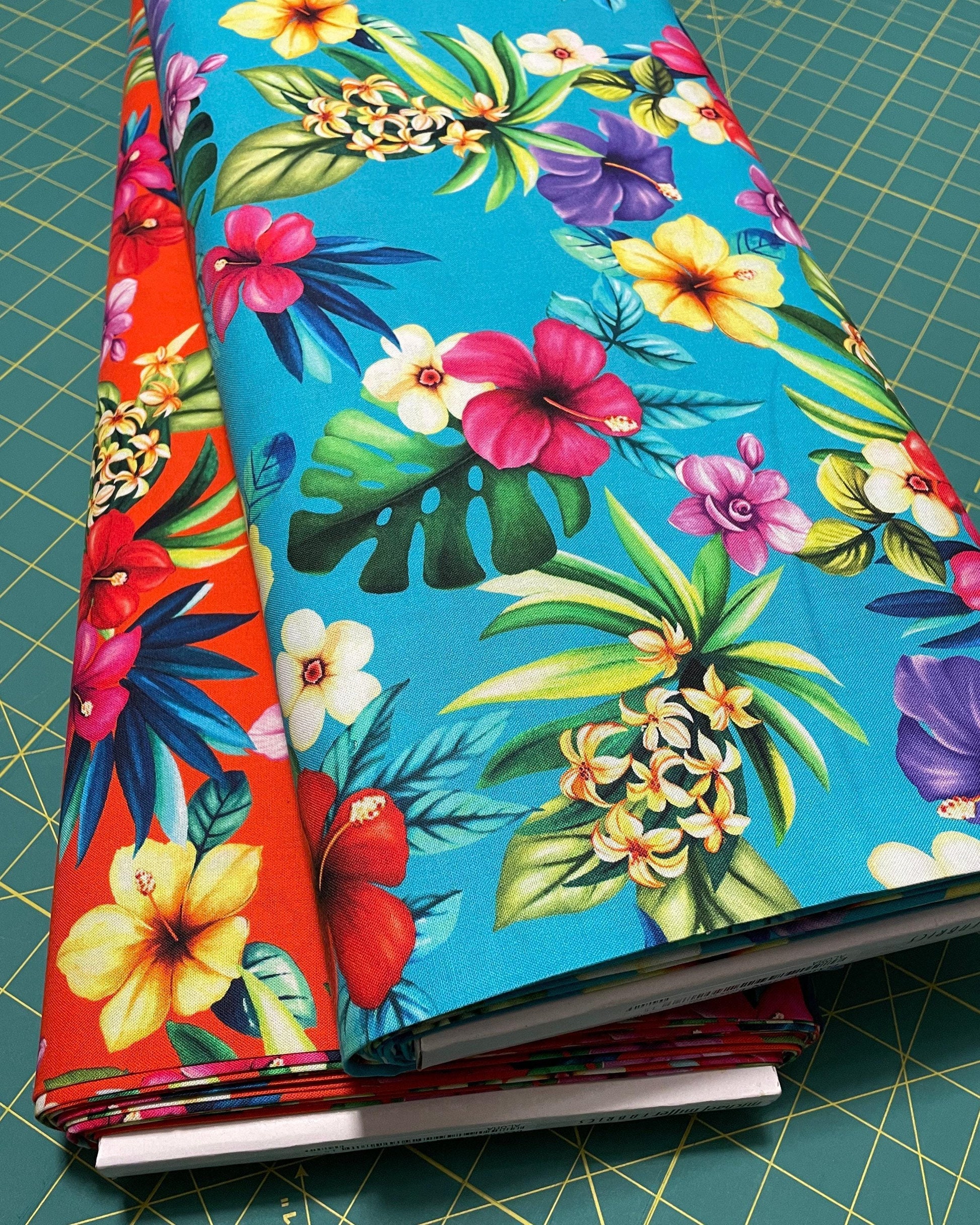 Hawaiian shirt material - Beach fabric - Let's Get Tropical by Michael Miller - 100% Cotton Fabric - Pool Party Luau Floral