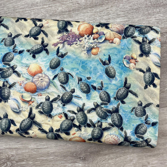 Sea Turtle Fabric - Race to Safety - 100% Cotton
