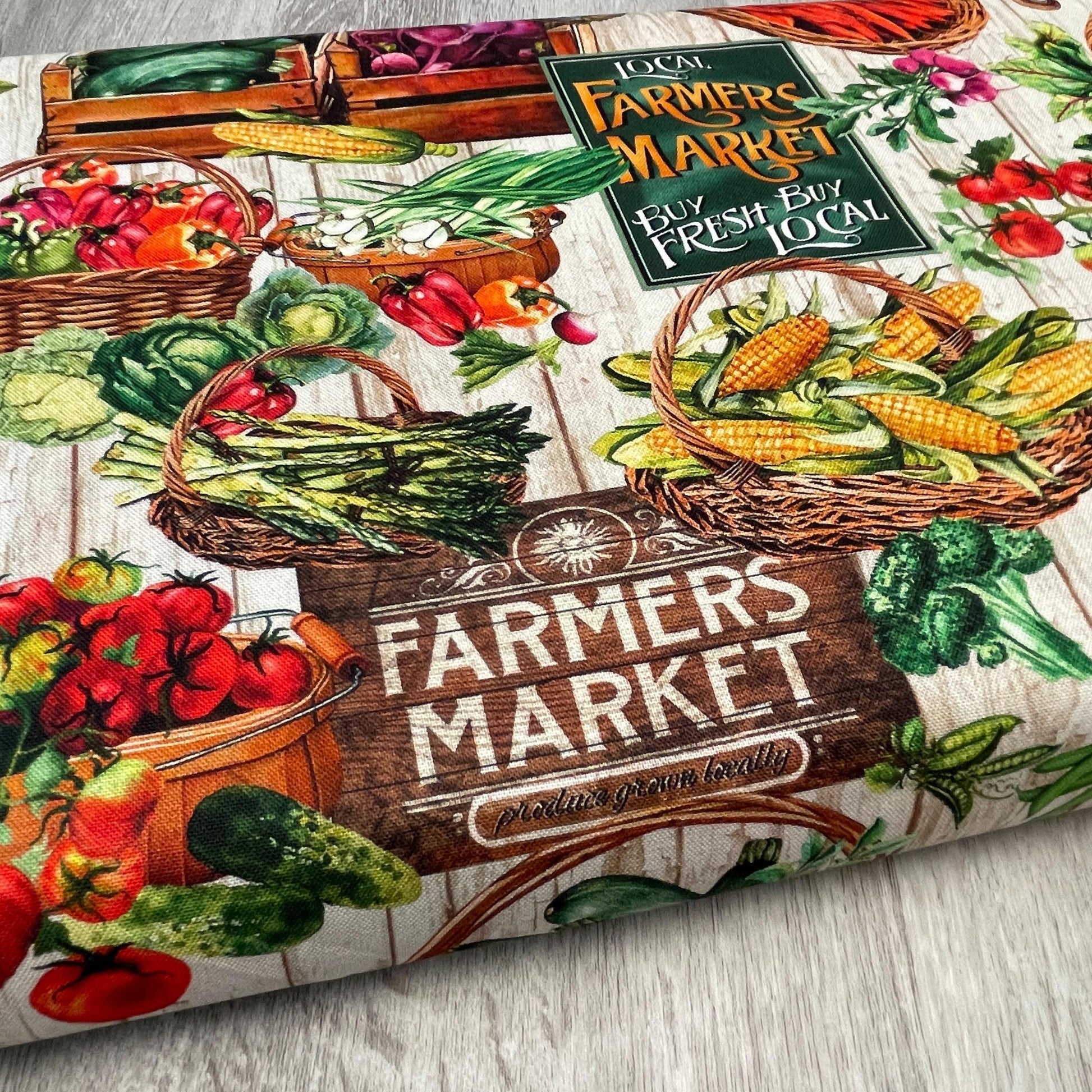 Farmer's Market Fabric - Fresh Picked - Michael Miller - 100% Cotton Fabric - DCX11927-ECRU-D