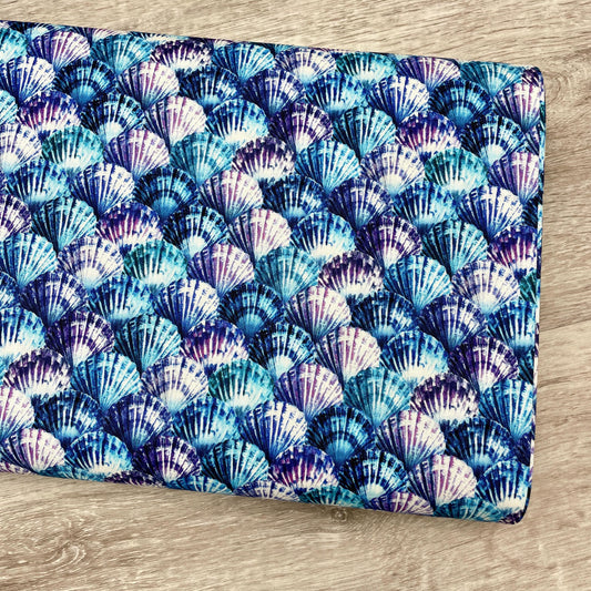 Seashell Fabric - V5262-258-Cerulean - Tides of Color - Hoffman - 100% Cotton