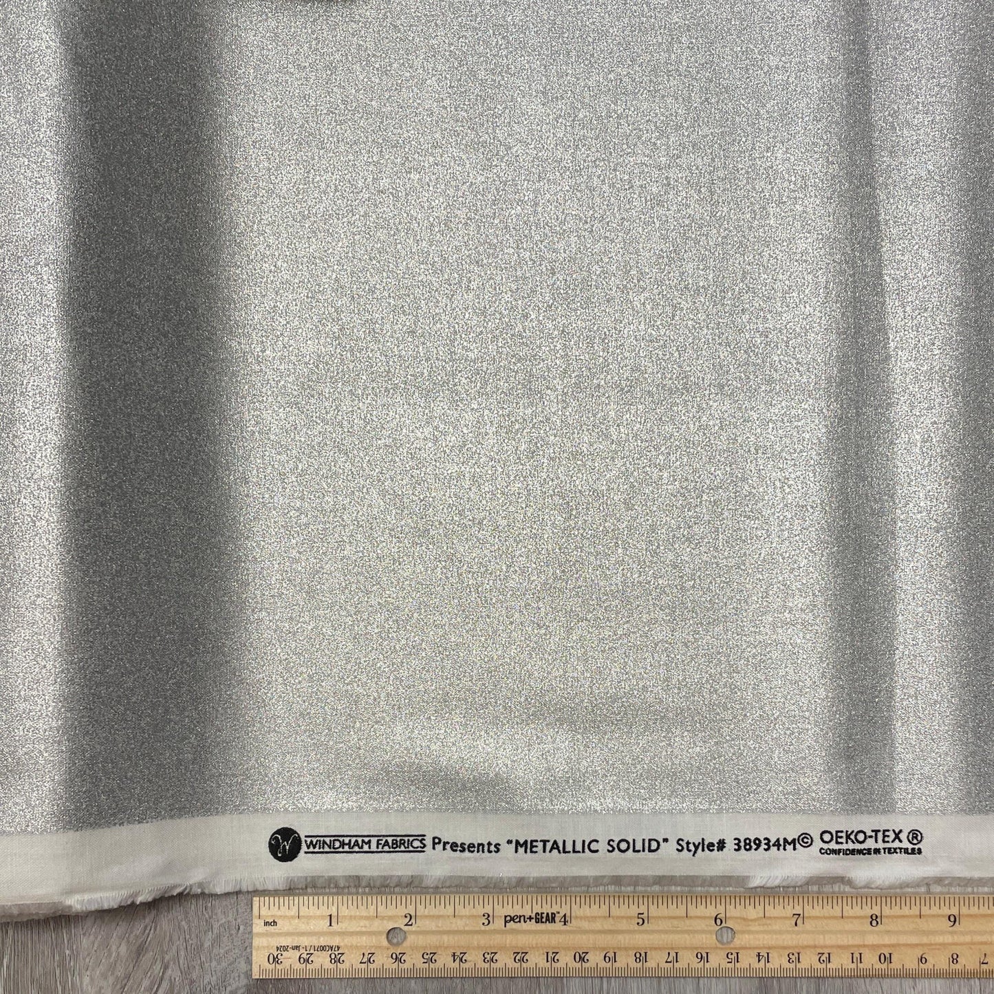 Silver Quilting Cotton - Metallic Silver 38934M-2 by Whistler Studios for Windham Fabrics