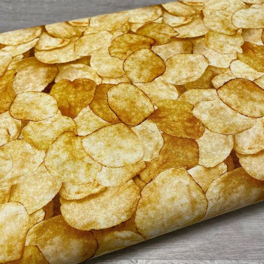 Potato Chips Fabric - Ale House Collection - 100% Cotton - Food