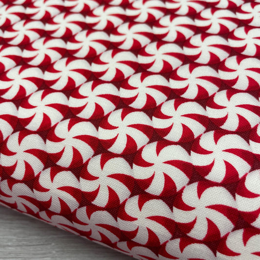 Christmas fabric - Starlight Mint Candy - Furry and Bright