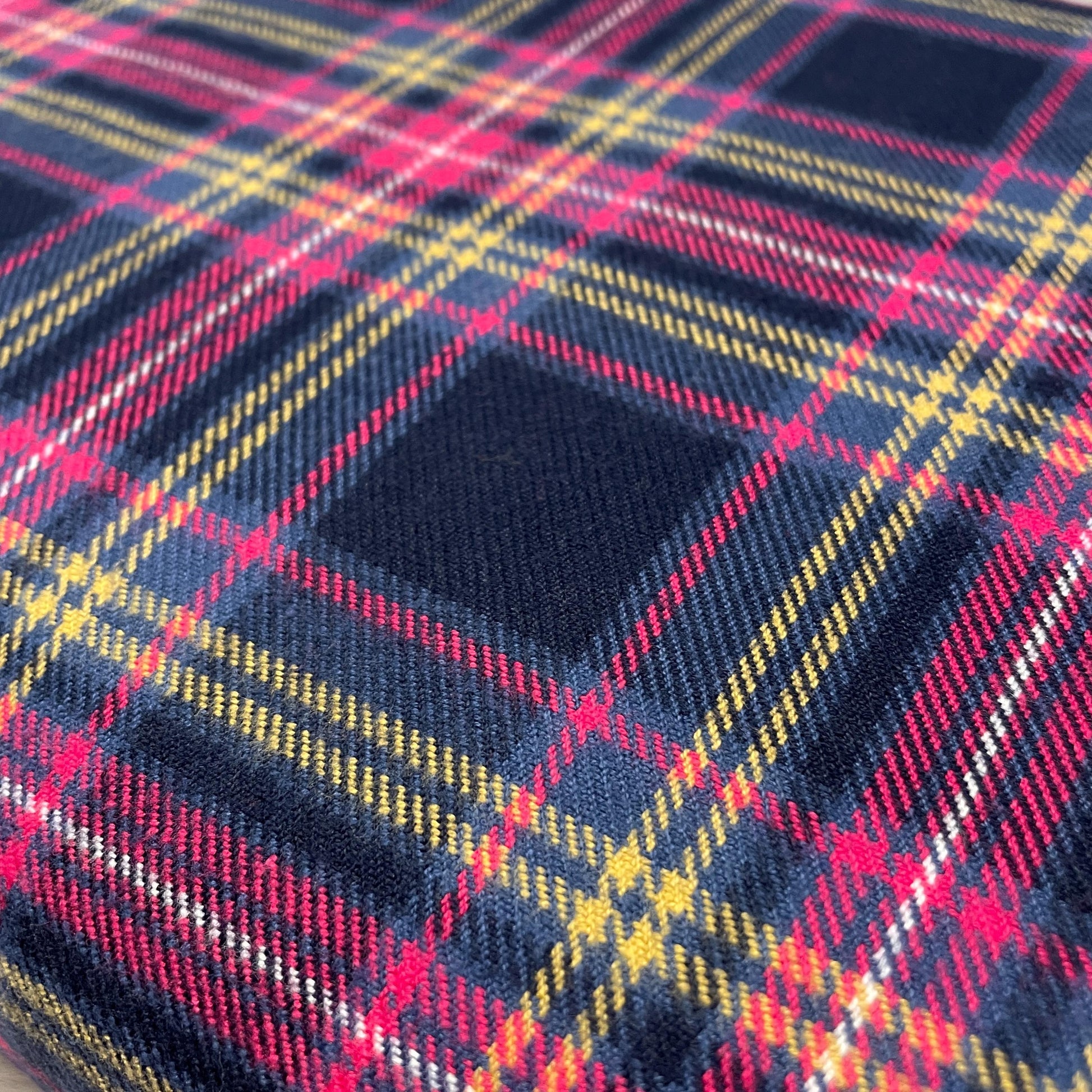 Plaid Navy FLANNEL Fabric - Marcus Fabrics - 100% Cotton Fabric