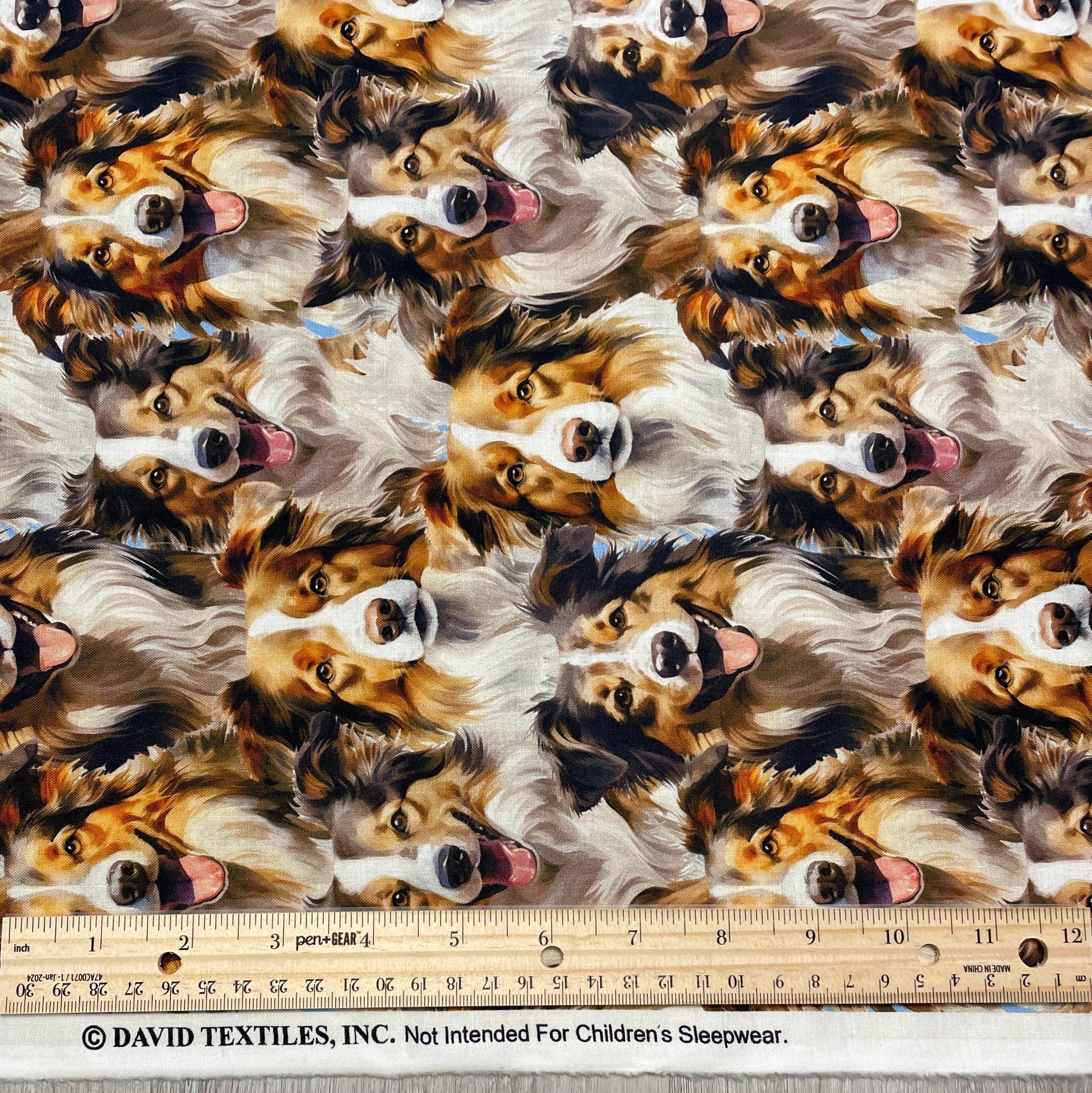 Collie fabric - Foust Exclusive Print - 100% Cotton