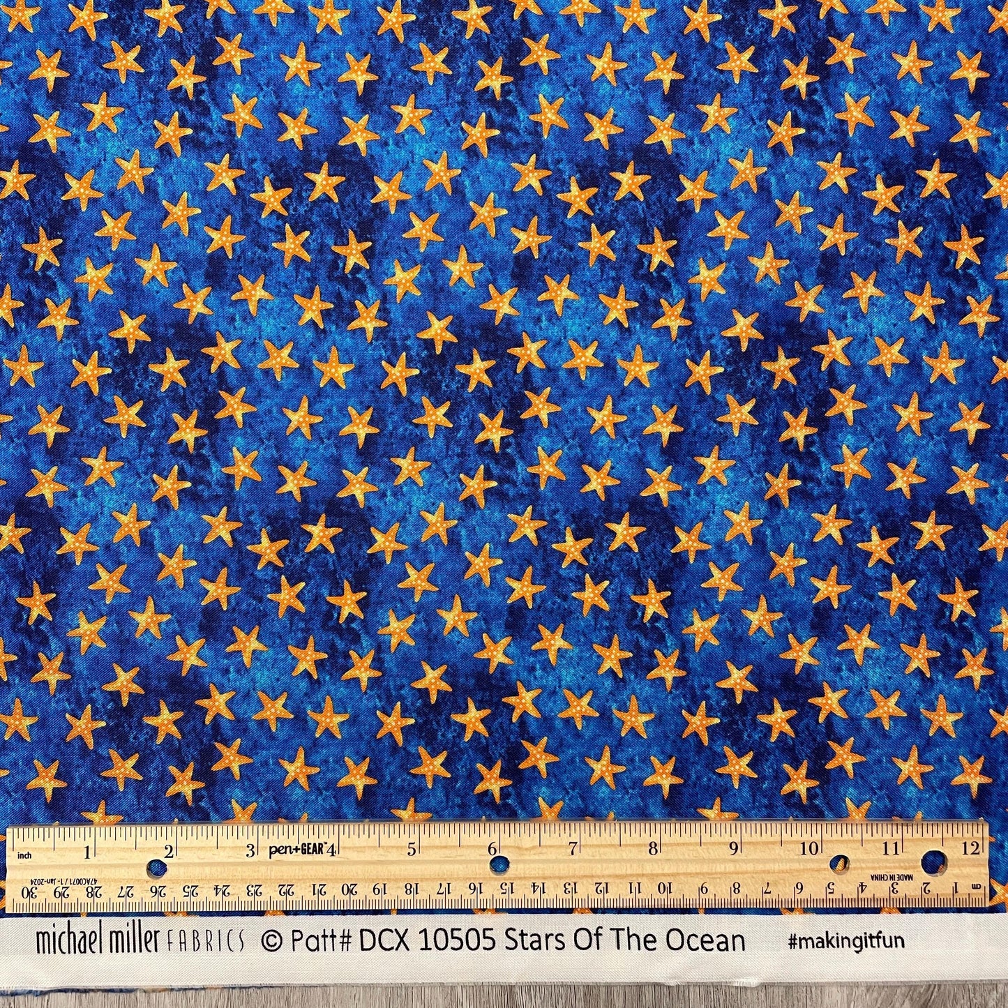 Starfish Fabric - Stars of the Ocean - Sea Maidens