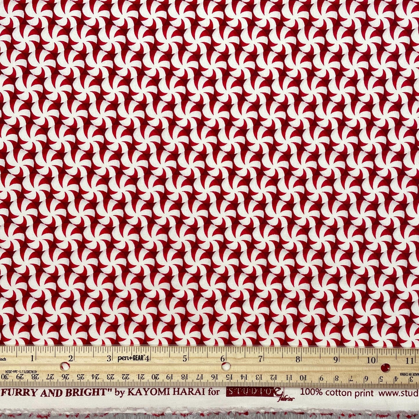 Christmas fabric - Starlight Mint Candy - Furry and Bright