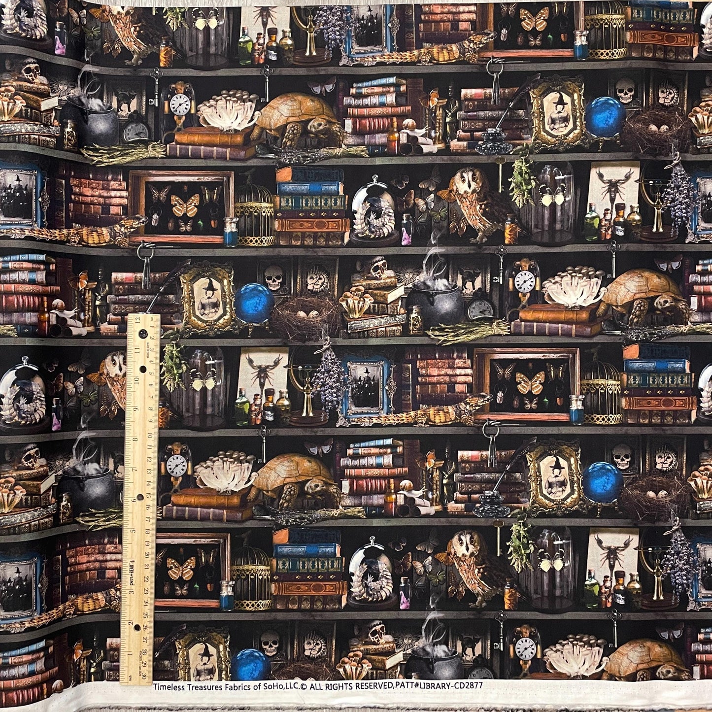 Witch Apothecary Book Shelf Fabric - 100% Cotton