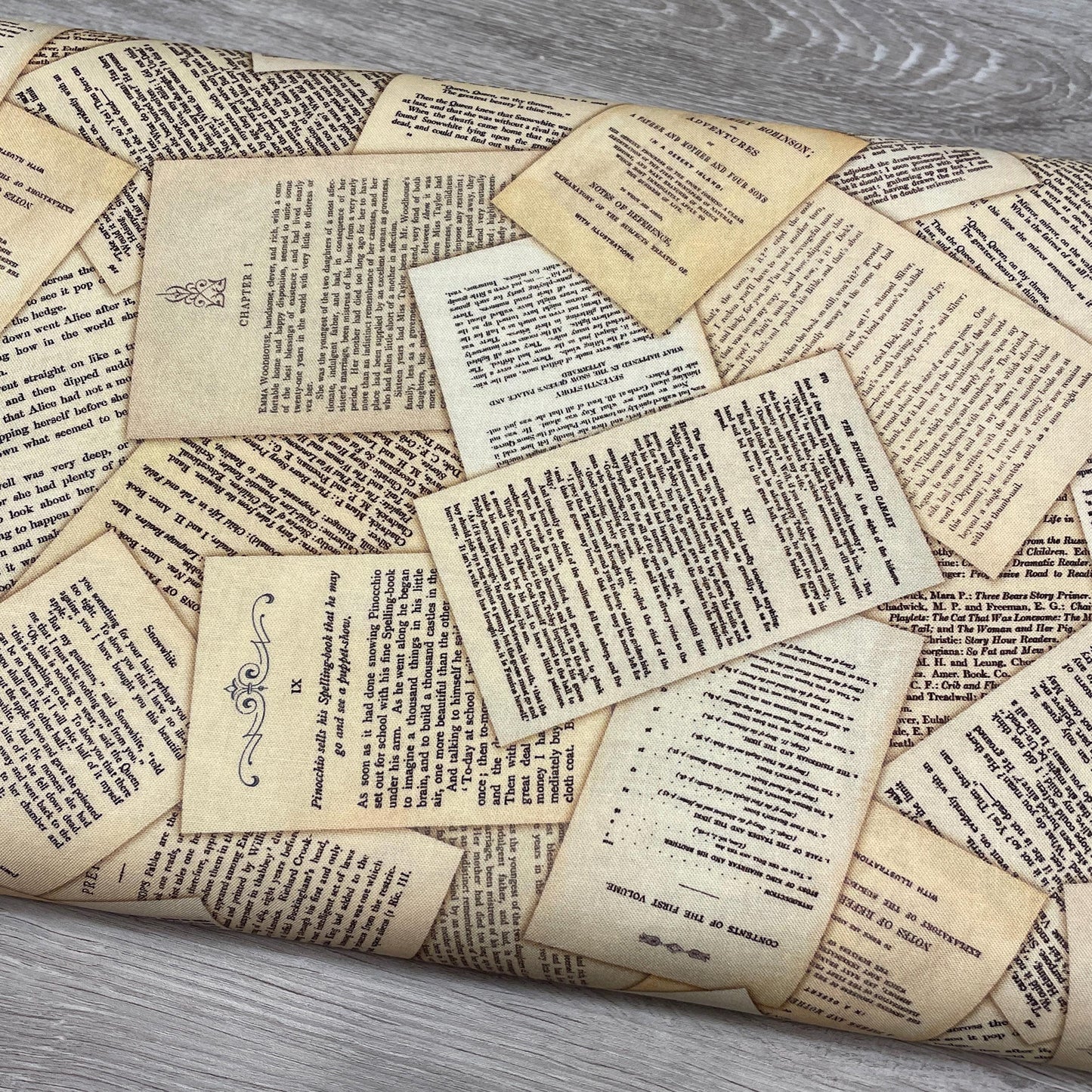 Classic Book Page Fabric - Robert Kaufman Library of Rarities - 100% Cotton
