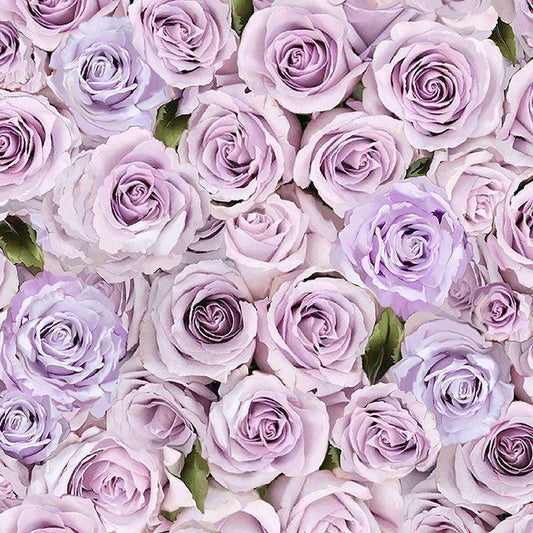 Purple Rose Fabric - Timeless Treasures - 100% Cotton Fabric - Lavender color