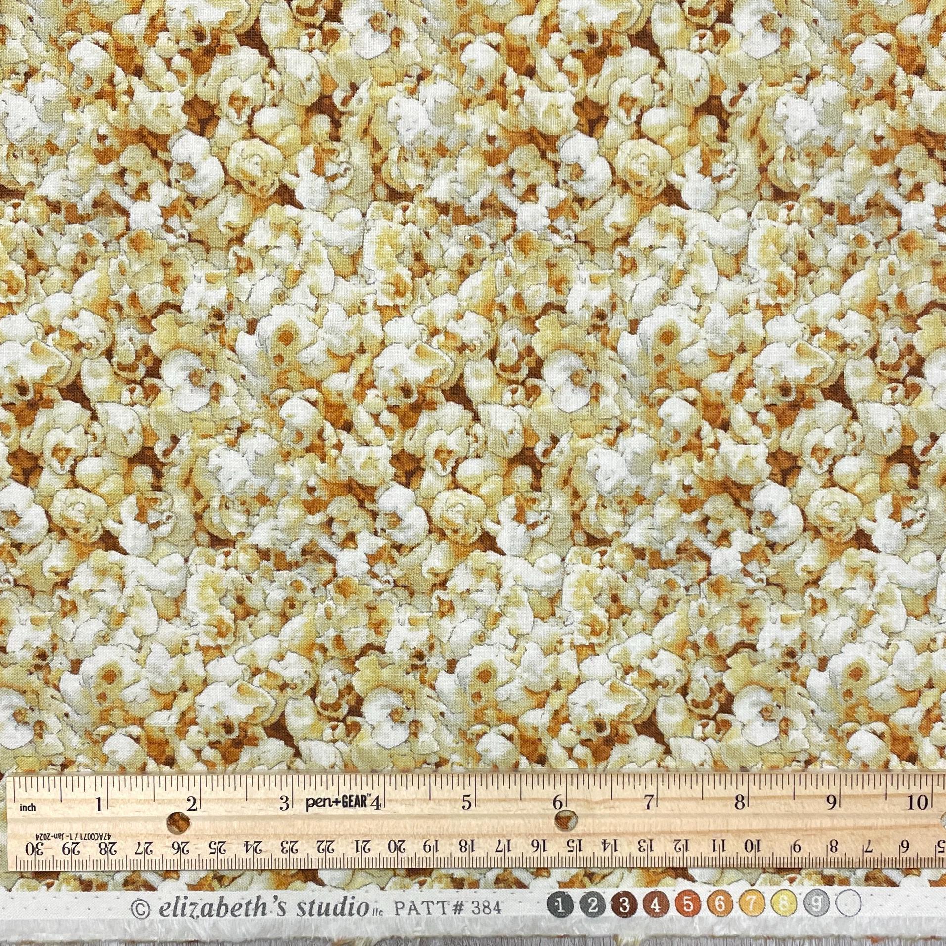 Popcorn fabric - Favorite Foods Collection by Elizabeth's Studio - 100% Cotton - Food theme popcorn print snack