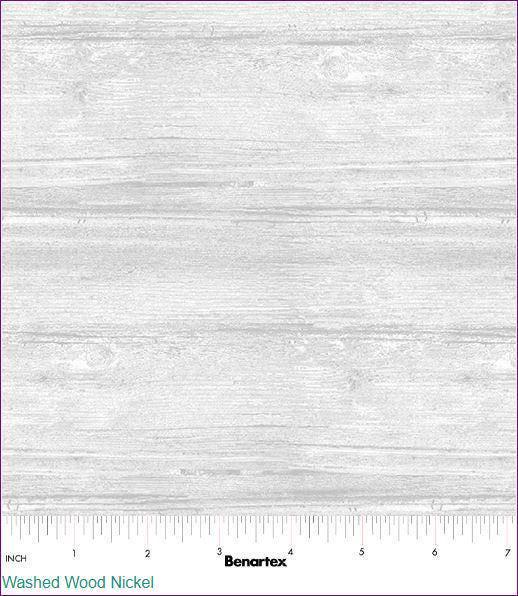 Washed Wood Fabric - Nickel Gray - 100% Cotton - Benartex Contempo Studio - 7709-08