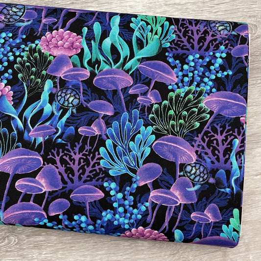 Electric Coral Life - 100% Cotton Fabric - Timeless Treasures - Electric Ocean