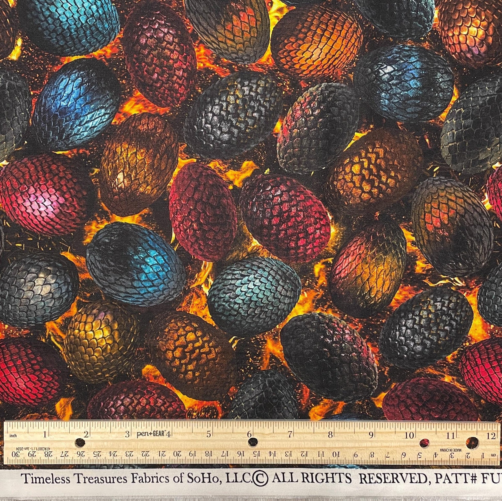 Dragon's Eggs Fabric - Timeless Treasures - 100% Cotton - Dragon's Lair Collection