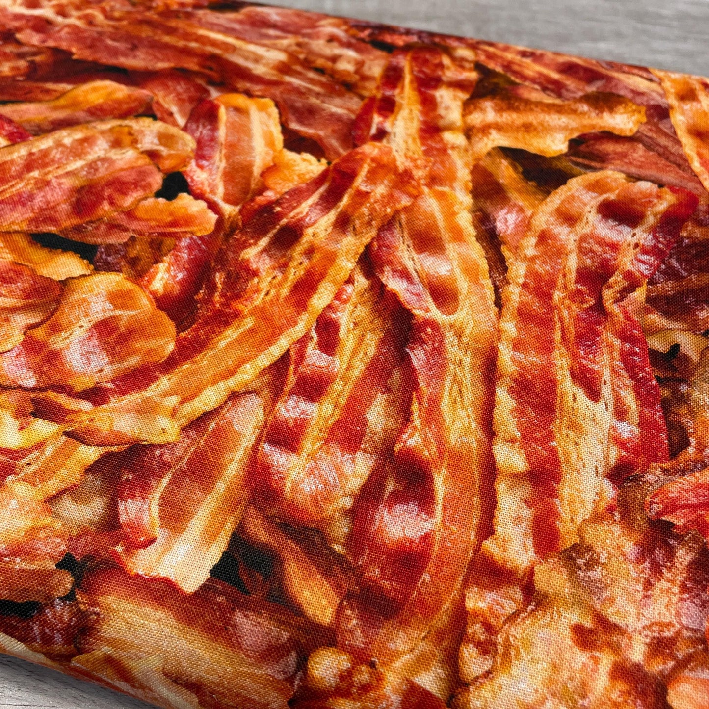 Bacon Fabric - Timeless Treasures - 100% Cotton - What's for Breakfast? - Food Pork Meat