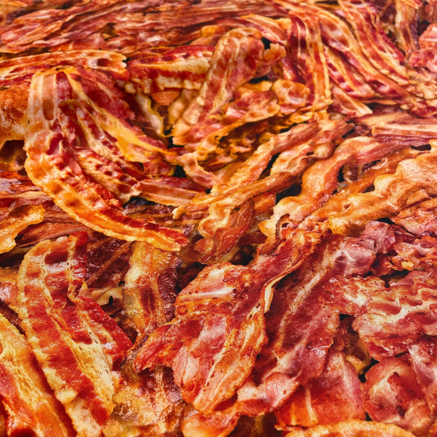 Bacon Fabric - Timeless Treasures - 100% Cotton - What's for Breakfast? - Food Pork Meat