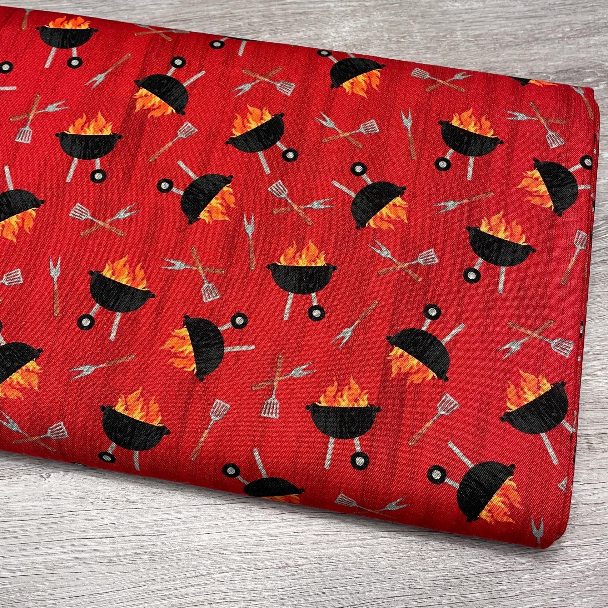 BBQ Grill Fabric - Michael Miller - 100% Cotton - Chill and Grill