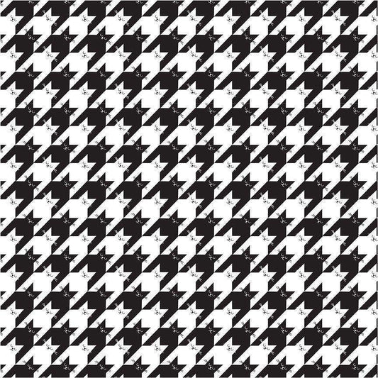 Kitty Houndstooth Fabric - Feline Good Collection - Timeless Treasures