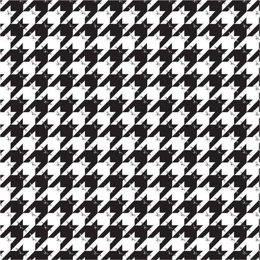 Kitty Houndstooth Fabric - Feline Good Collection - Timeless Treasures