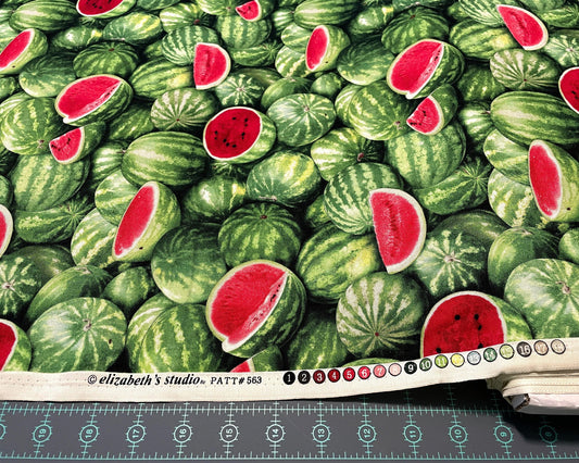 Watermelon Fabric - Food Festival collection - Elizabeth&#39;s Studio - 100% Cotton - Fruit Material Food Theme Picnic July 4th - Ships NEXT DAY