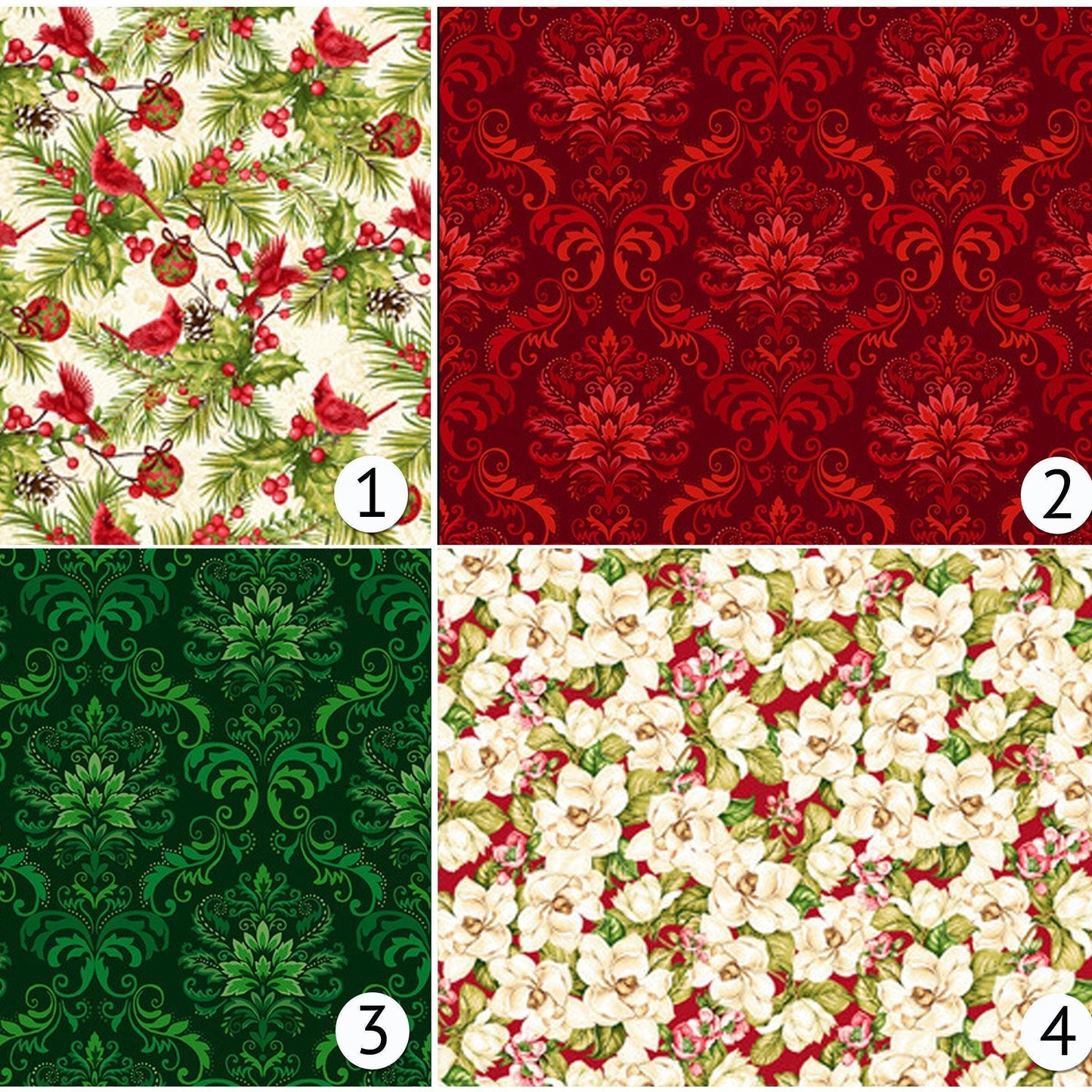 Christmas Fabric - Holly Berry Park - NEW! - 100% cotton - Studio E - Christmas cardinal material Winter Holiday Theme - Ships NEXT DAY