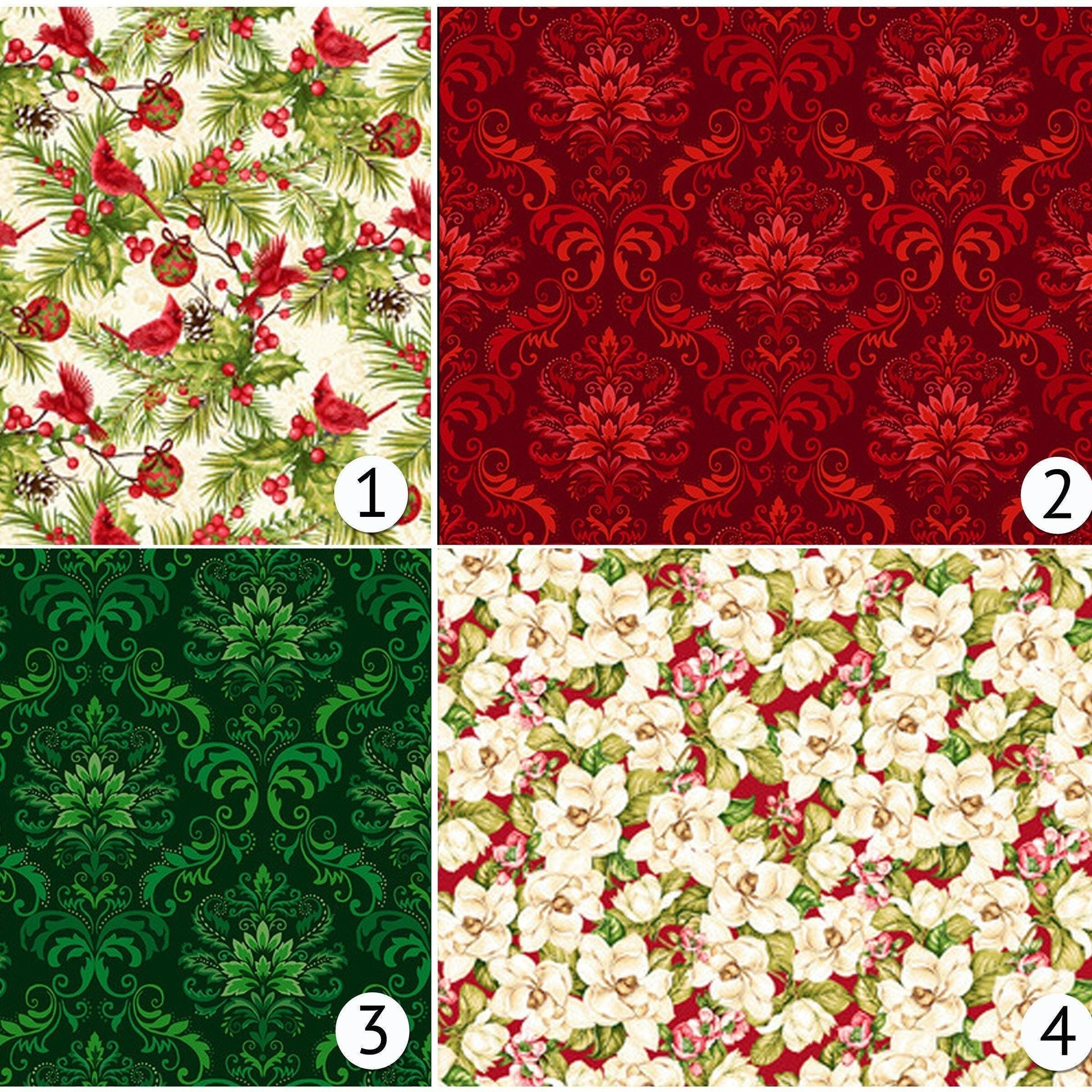 Christmas Fabric - Holly Berry Park - NEW! - 100% cotton - Studio E - Christmas cardinal material Winter Holiday Theme - Ships NEXT DAY