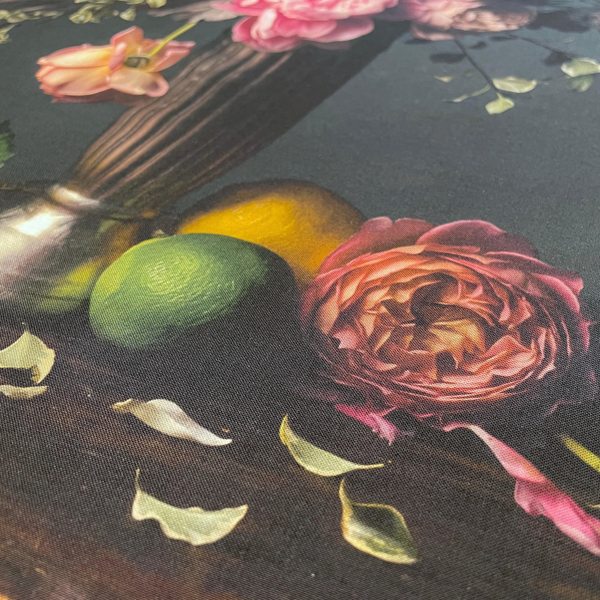 Floral Arrangement Panel - 43 x 24" - Tall Dark and Handsome - 100% cotton fabric - Digital print