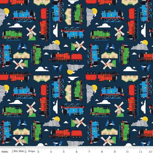 Thomas the Tank Engine - Train fabric - All Aboard from Riley Blake - 100% Cotton - Discontinued
